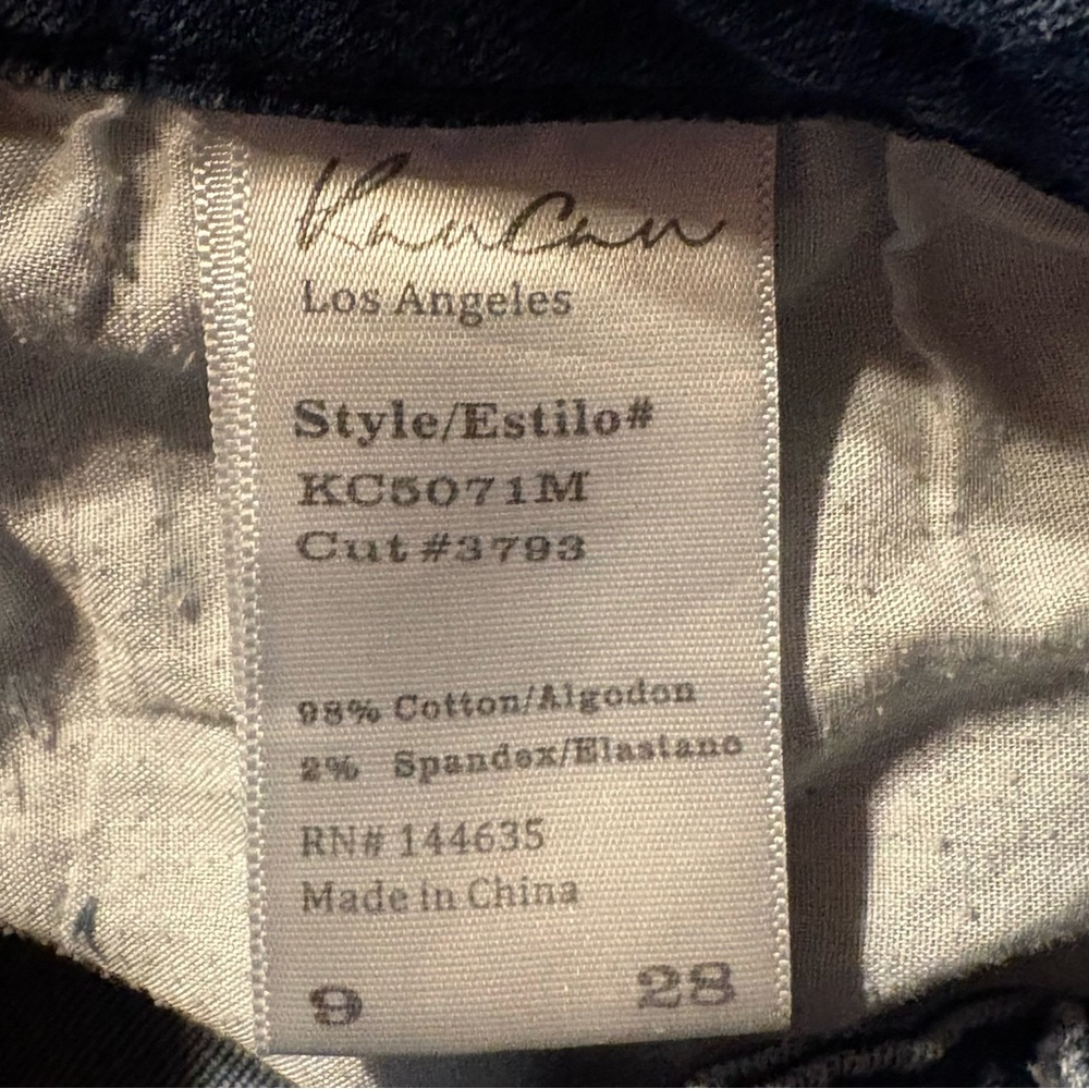 Kancan Dark Wash High Rise Skinny Jeans Size 9/28 Distressed Casual Everyday - Picture 7 of 7